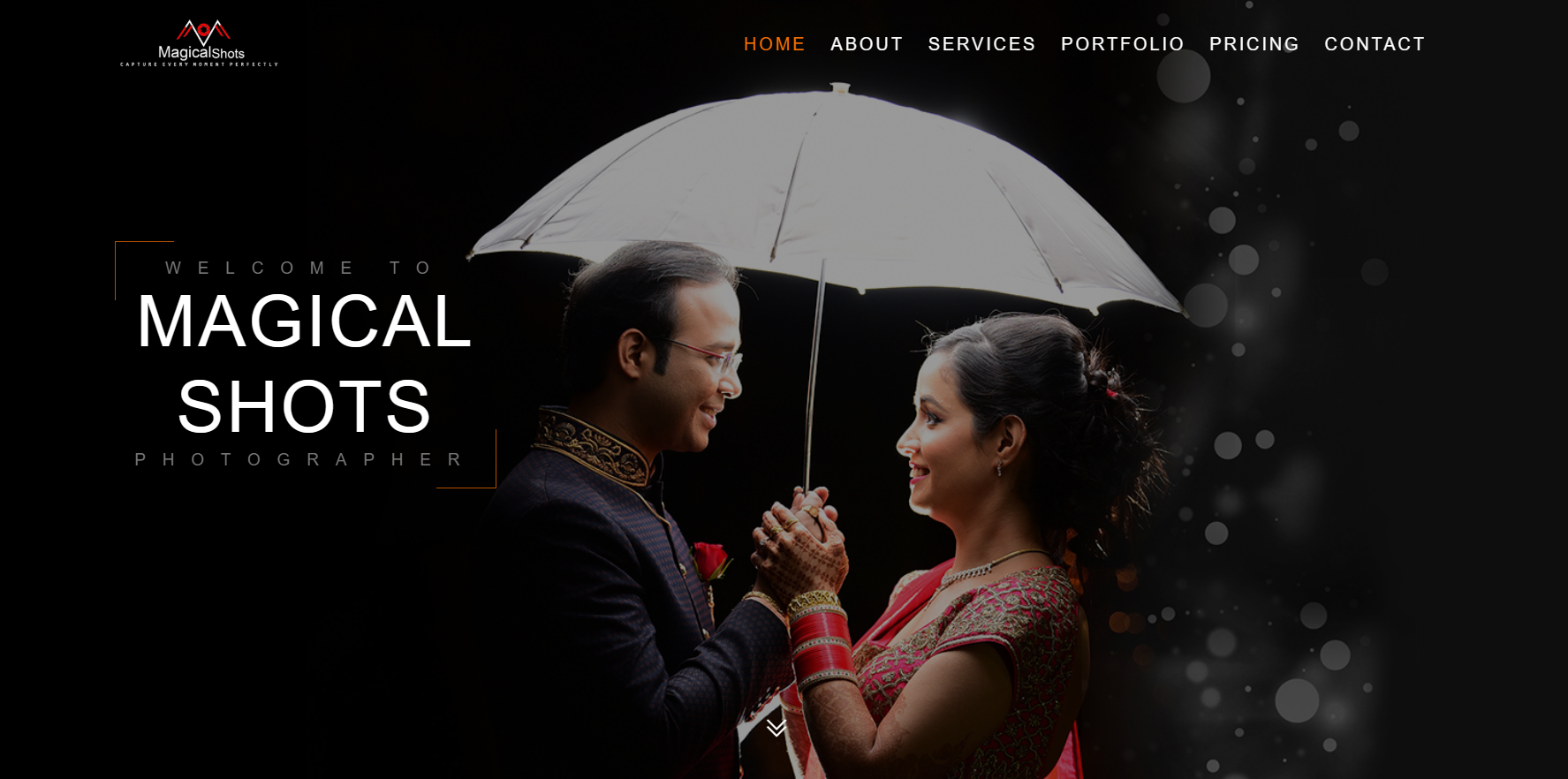 Magical Shots website design project