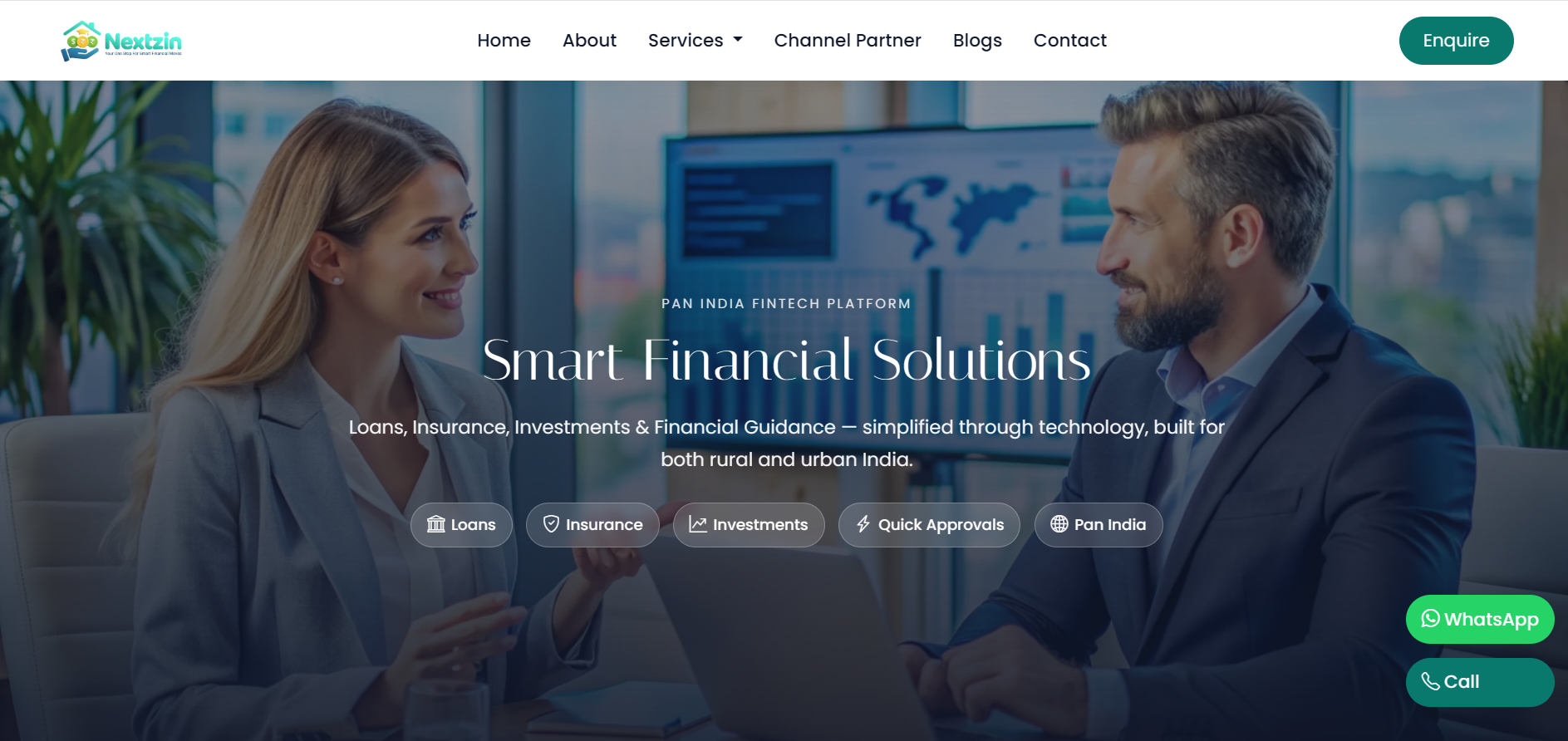 Nextzin website design project